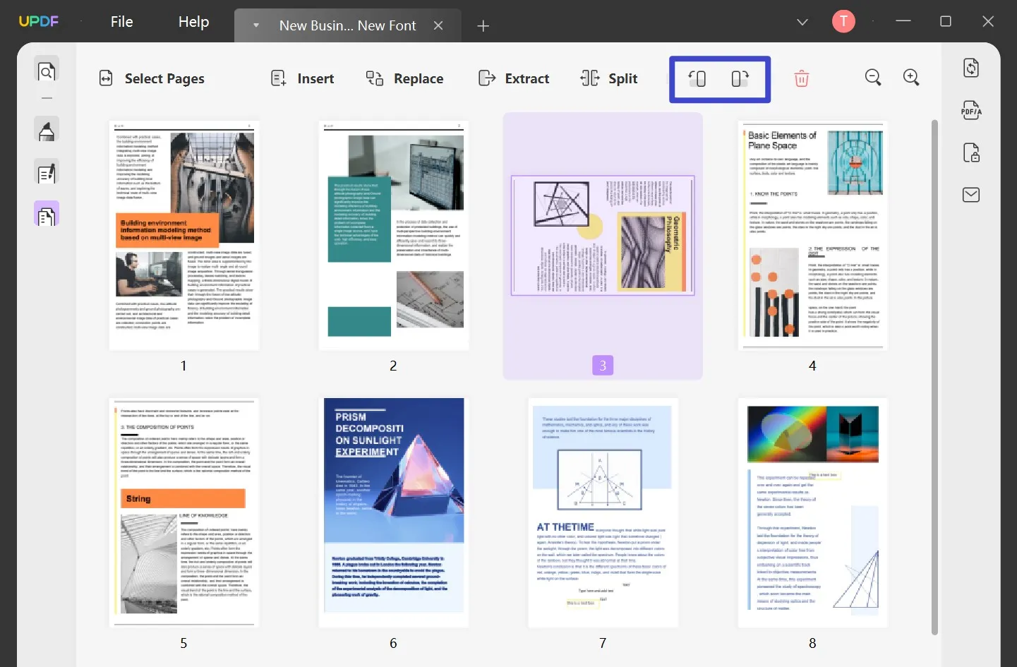 Faire pivoter des pages dans un PDF