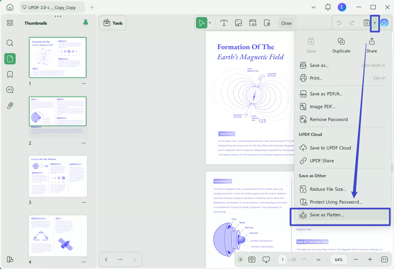 flatten PDF