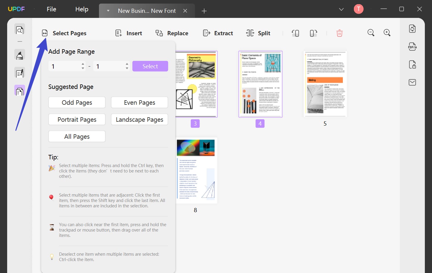 Windows용 UPDF로 페이지 정리하기 사용자 가이드