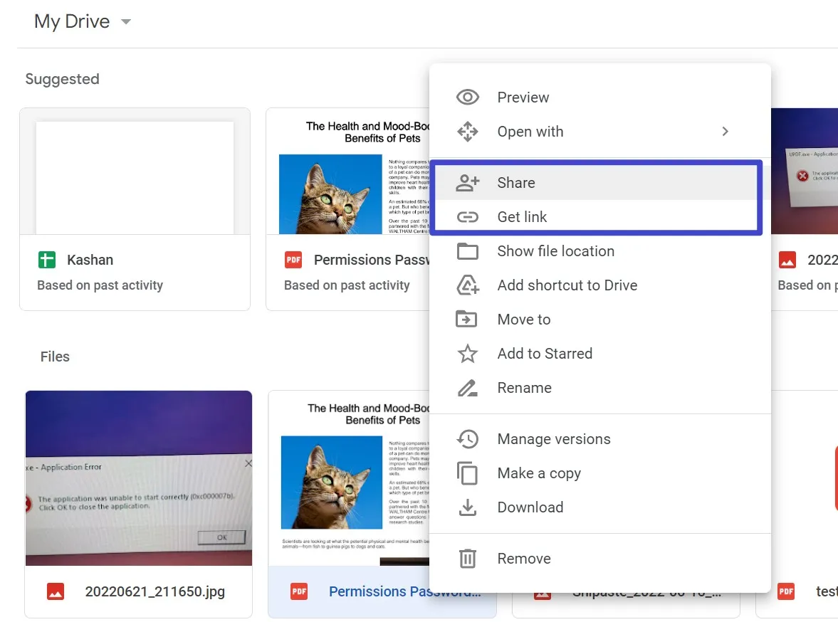 como compartir un pdf en google drive