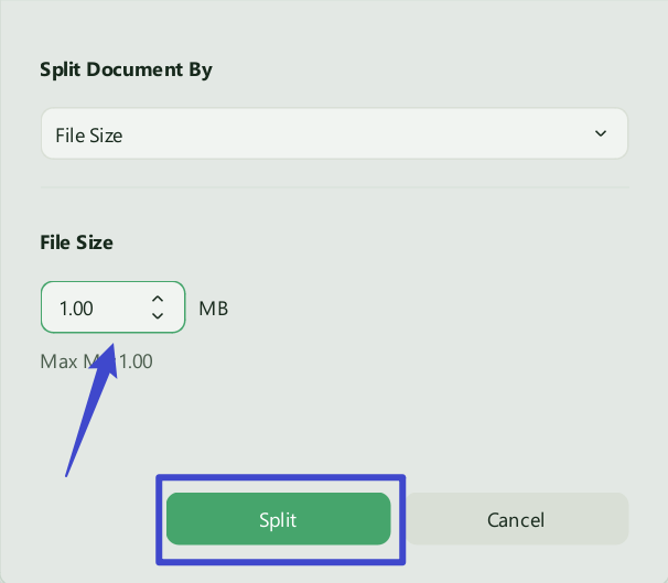 successfully split by size