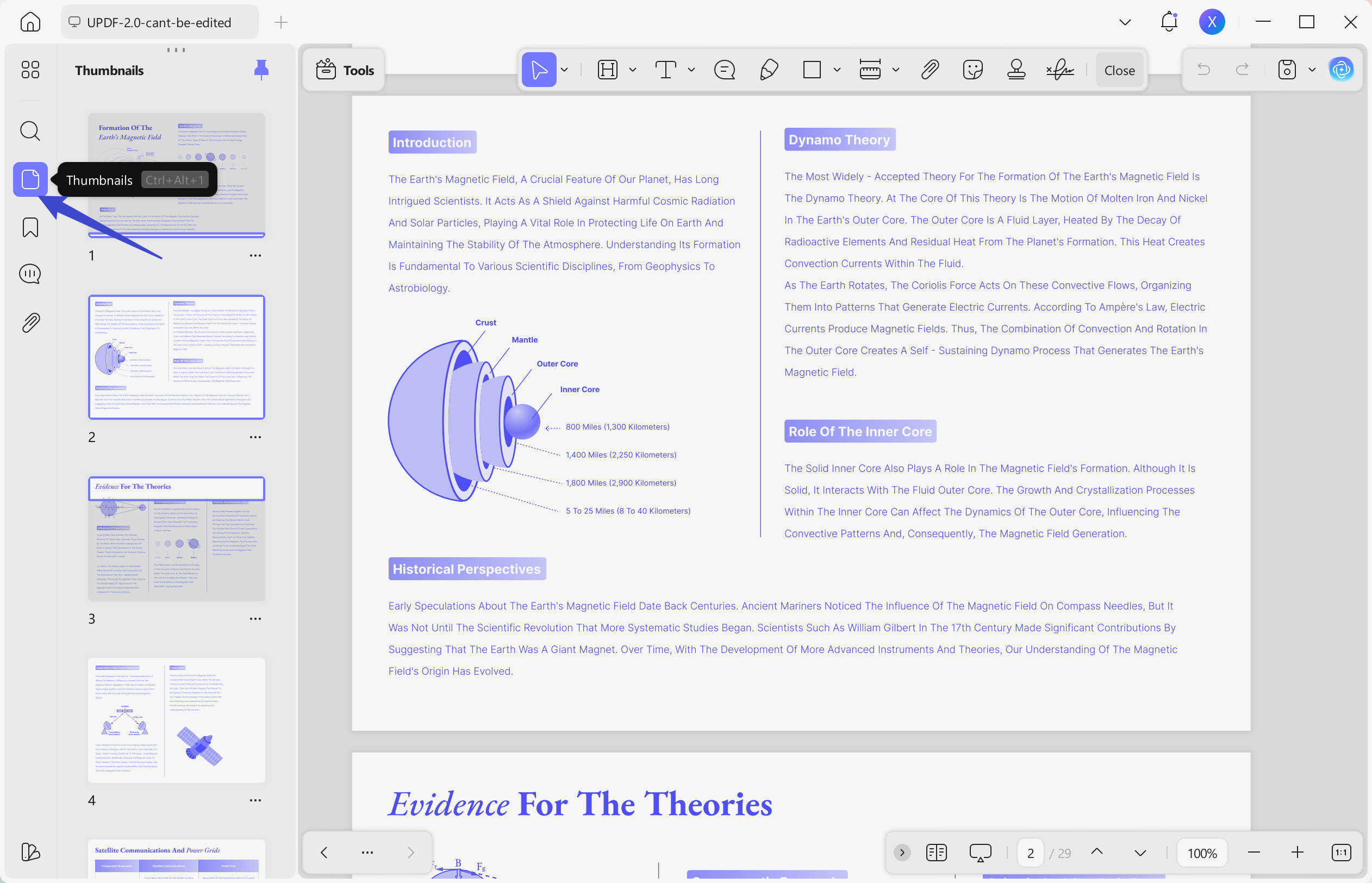 drag one thumbnail to extract page from pdf updf