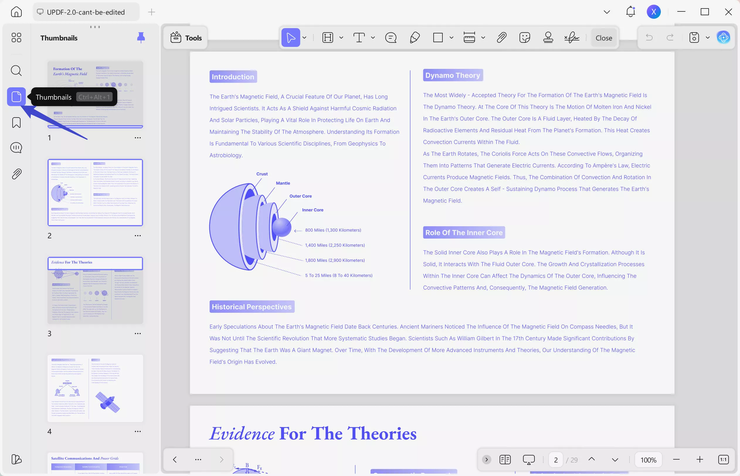 drag one thumbnail to extract page from pdf updf