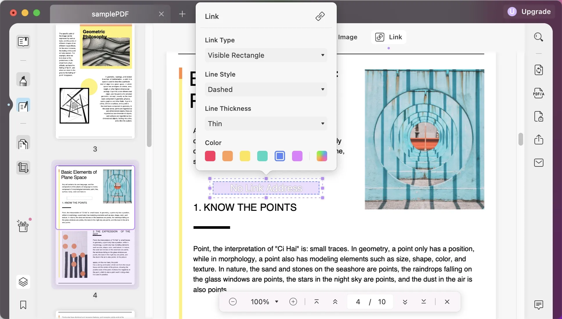 modificare pdf link mac