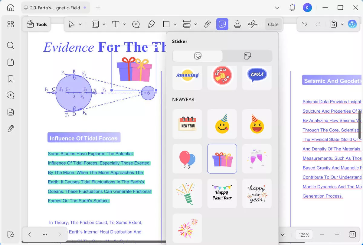 add sticker with updf desktop