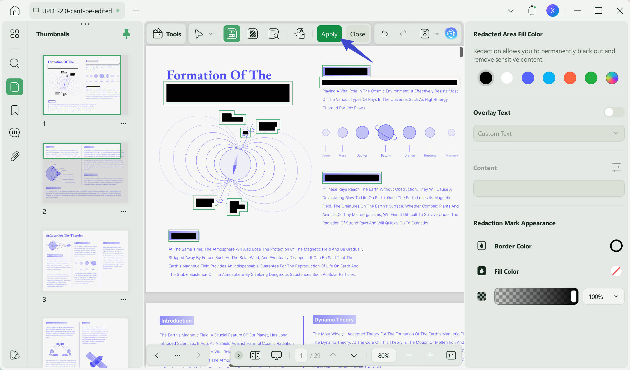 apply redact pdf