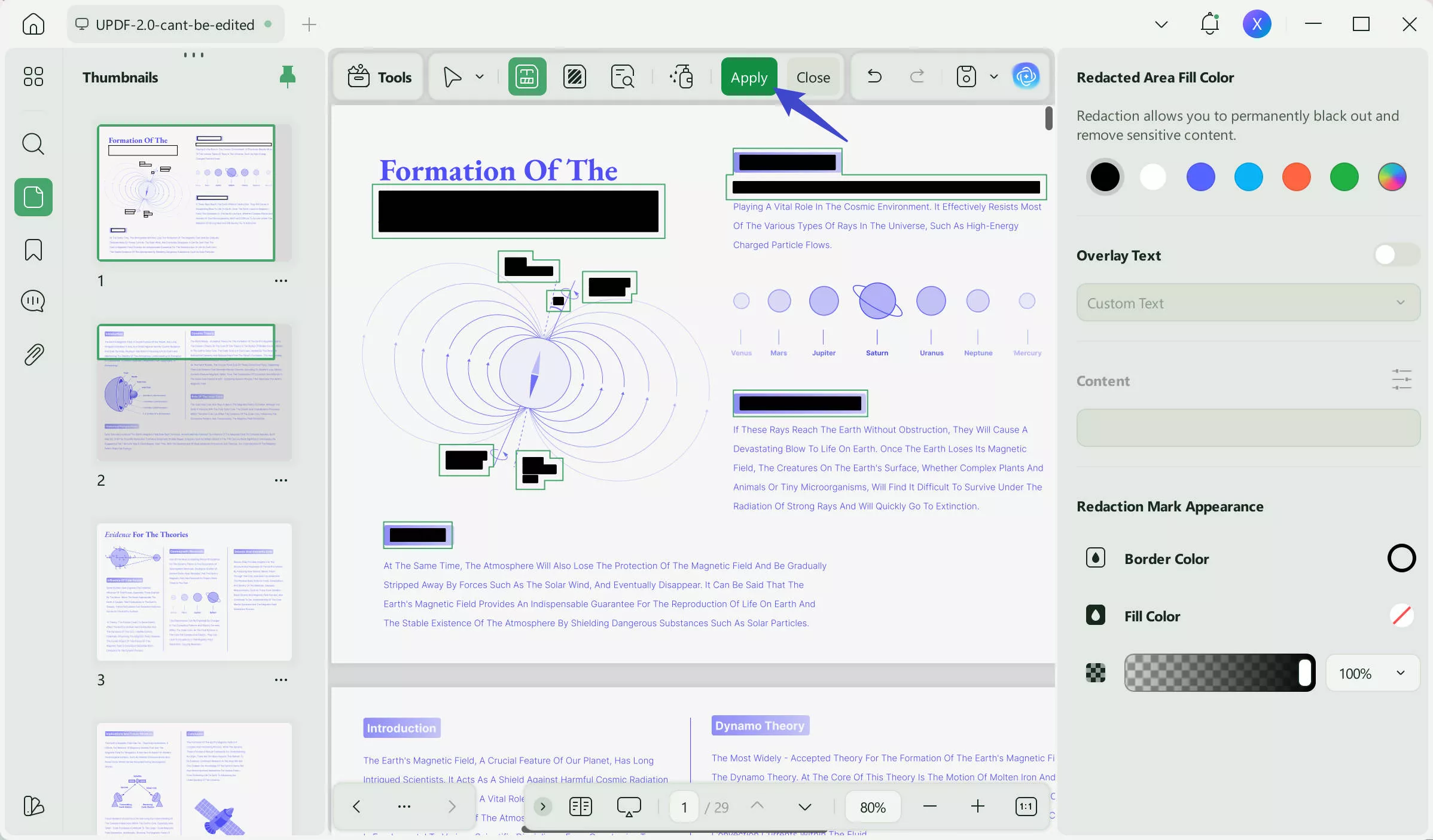 apply redact pdf