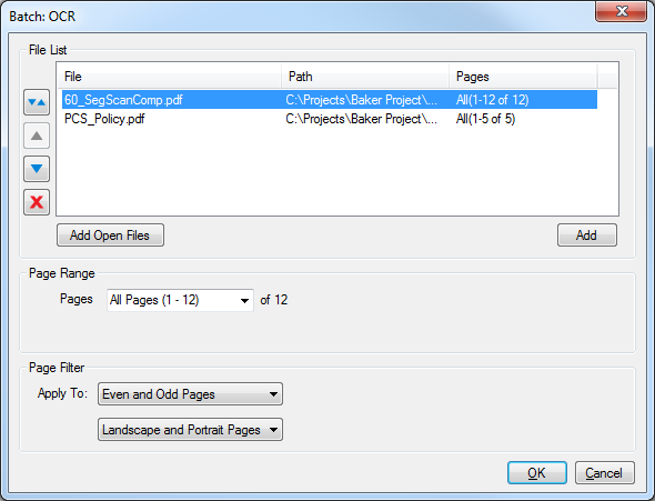 batch OCR with Bluebeam