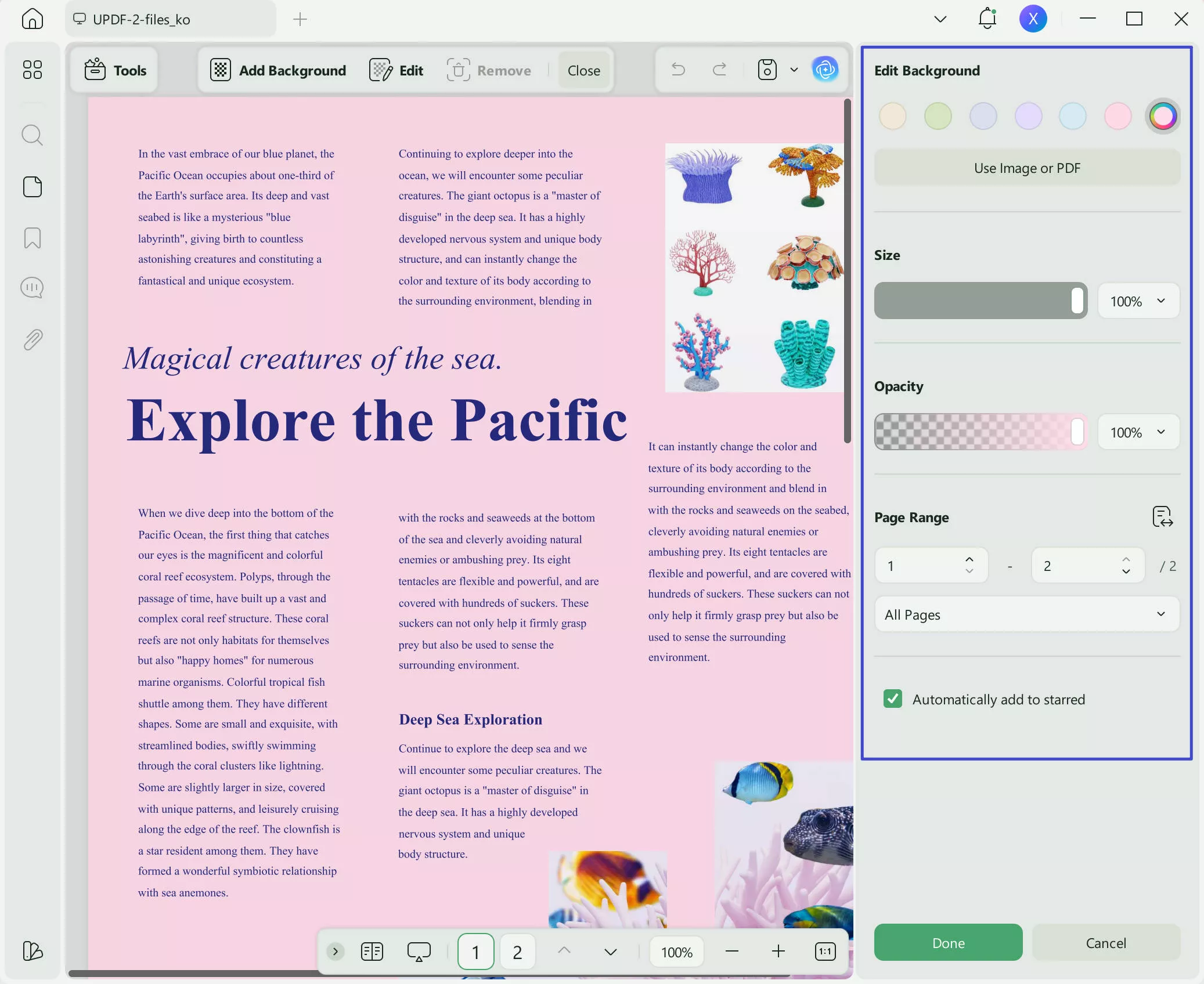 make pdf editable updf add background