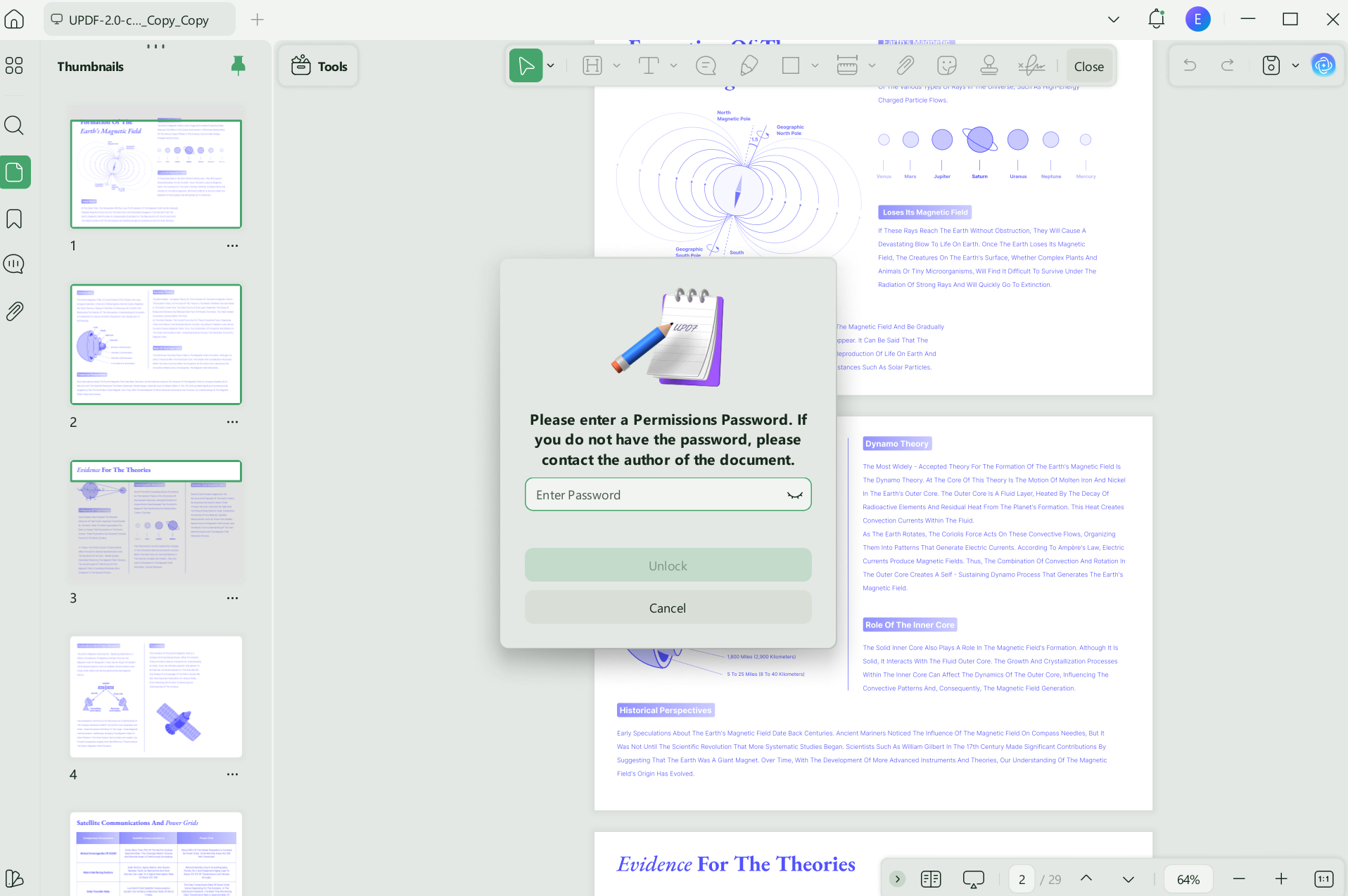 remove permissions password from pdf with updf