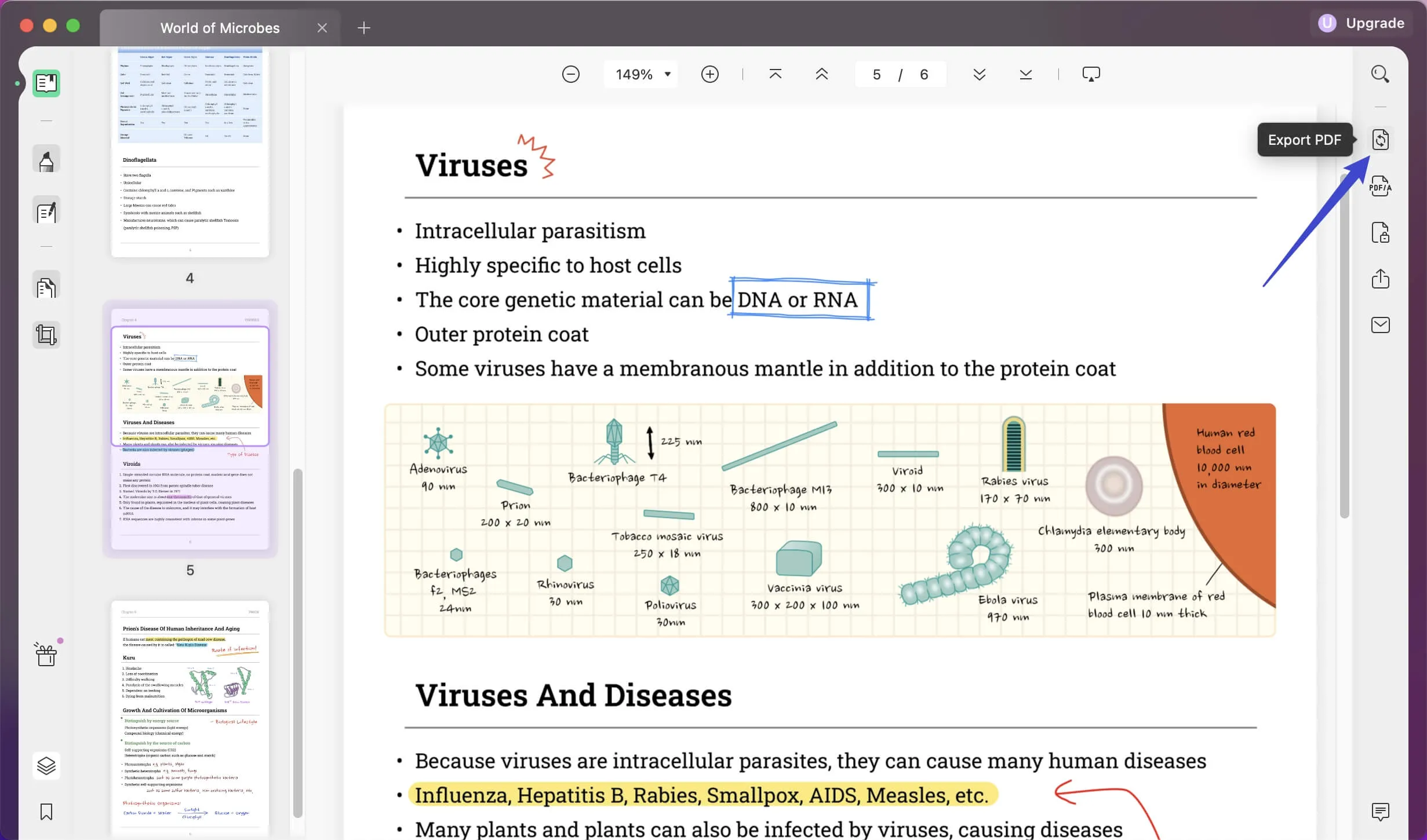 mac pdf in testo