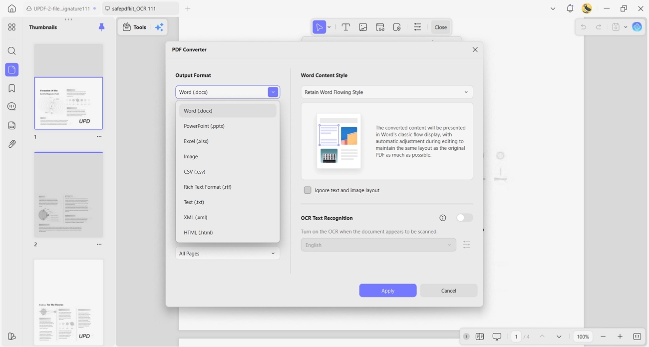 covert pdf format multiple document formats