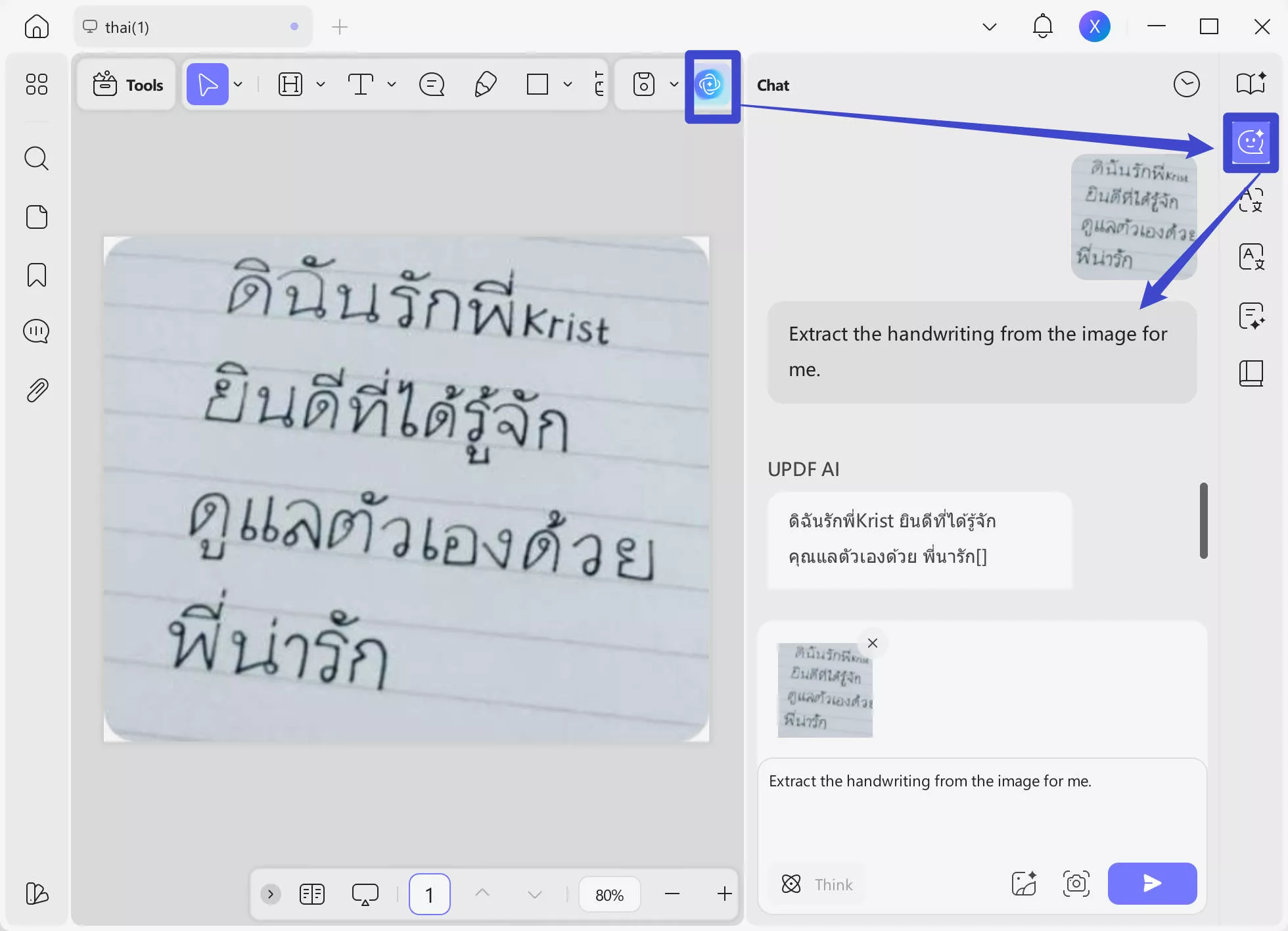 extract text