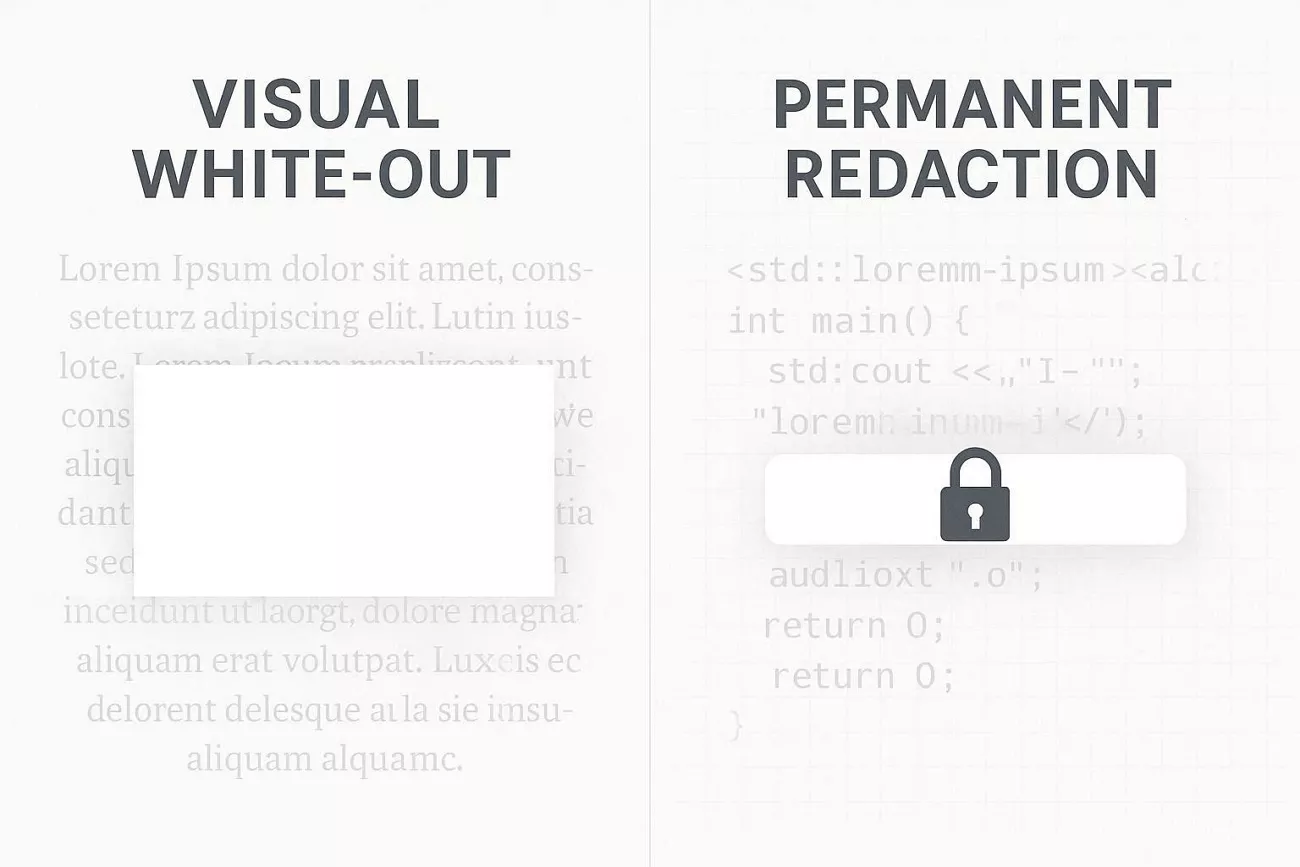comparing white shape tools permanent redaction