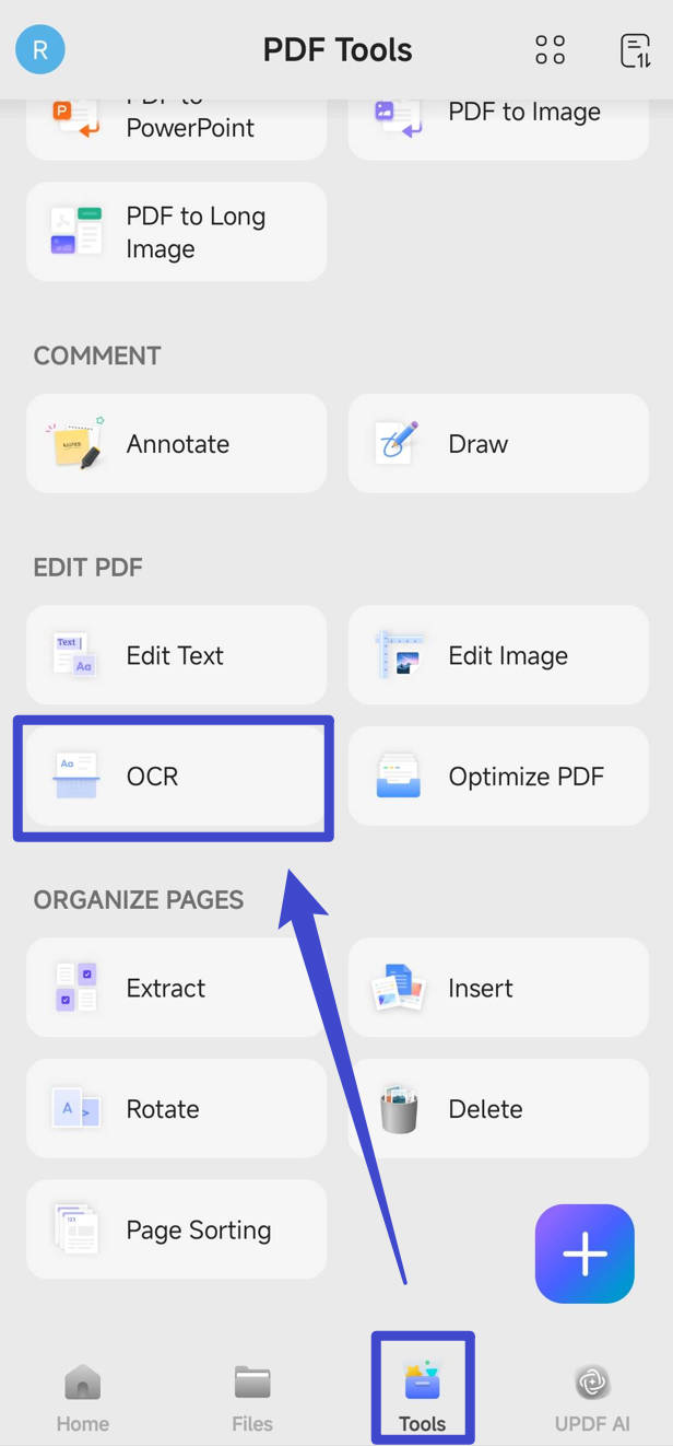 OCR for UPDF on Android
