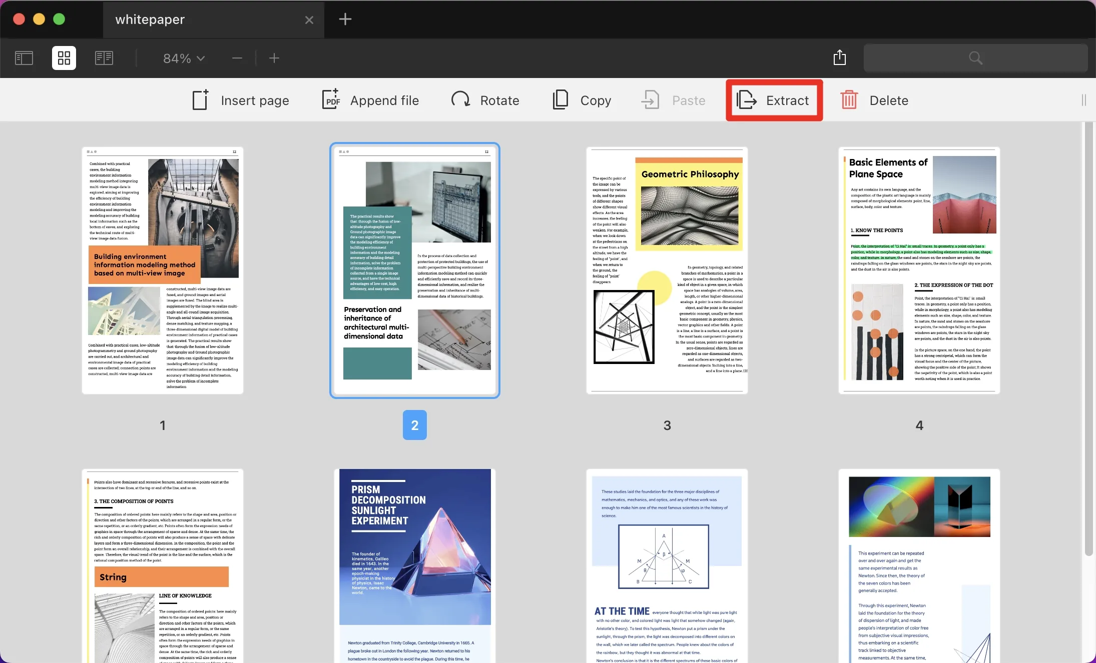 Estrarre pagine da PDF su Mac con PDF Expert