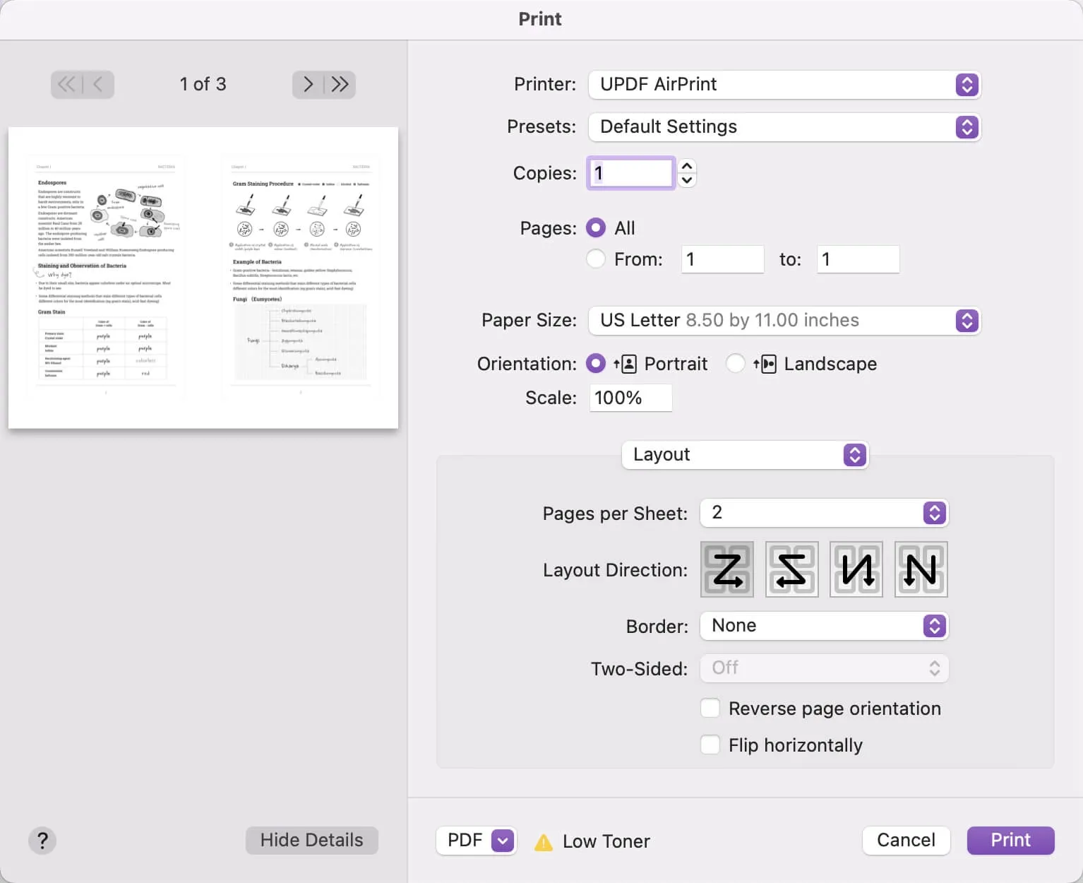 Print pdf store as booklet