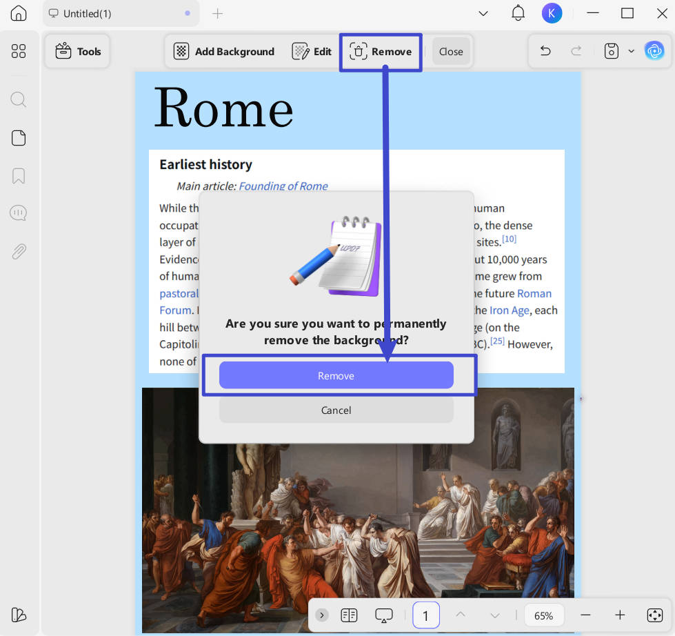 remove background from pdf 2