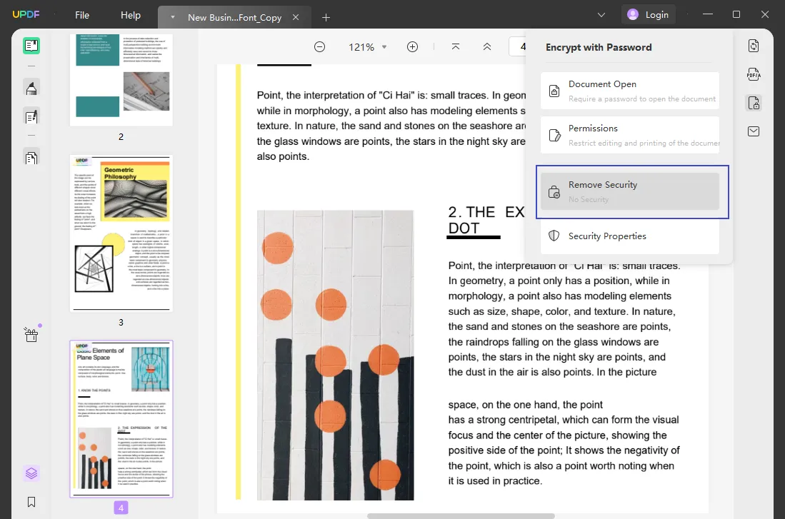 eliminar contraseña de permisos de pdf con updf