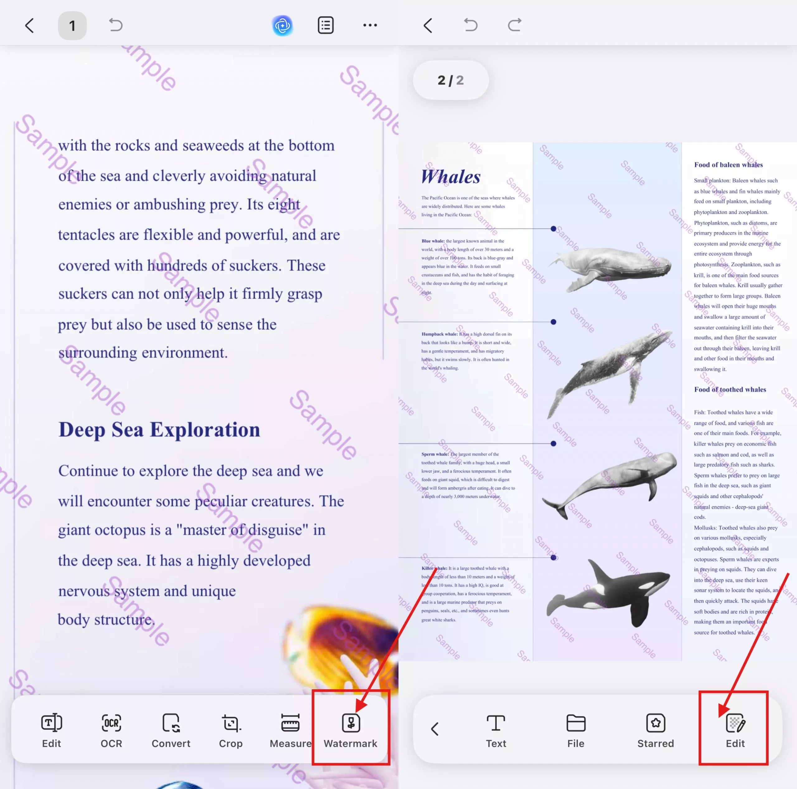 remove watermark on updf mobile 1