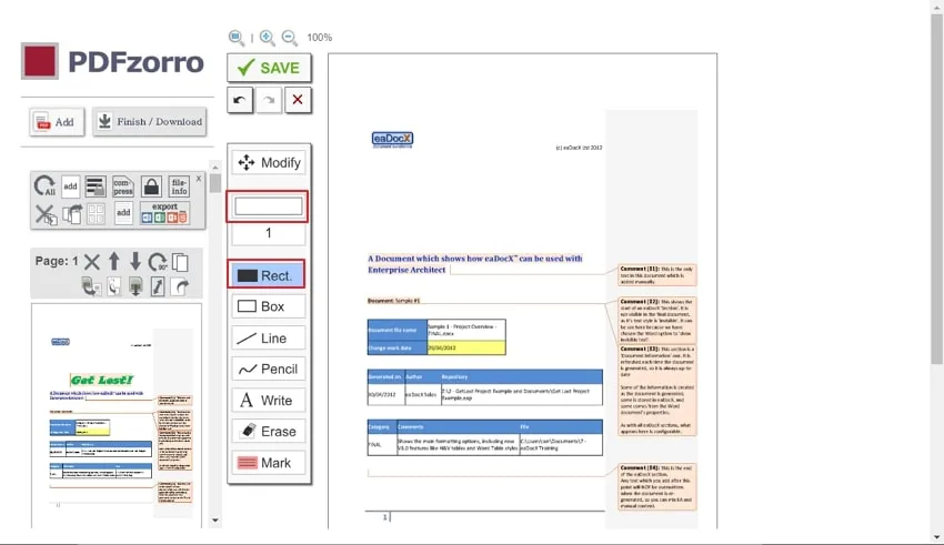 Sbiancare un PDF online con PDFzorro