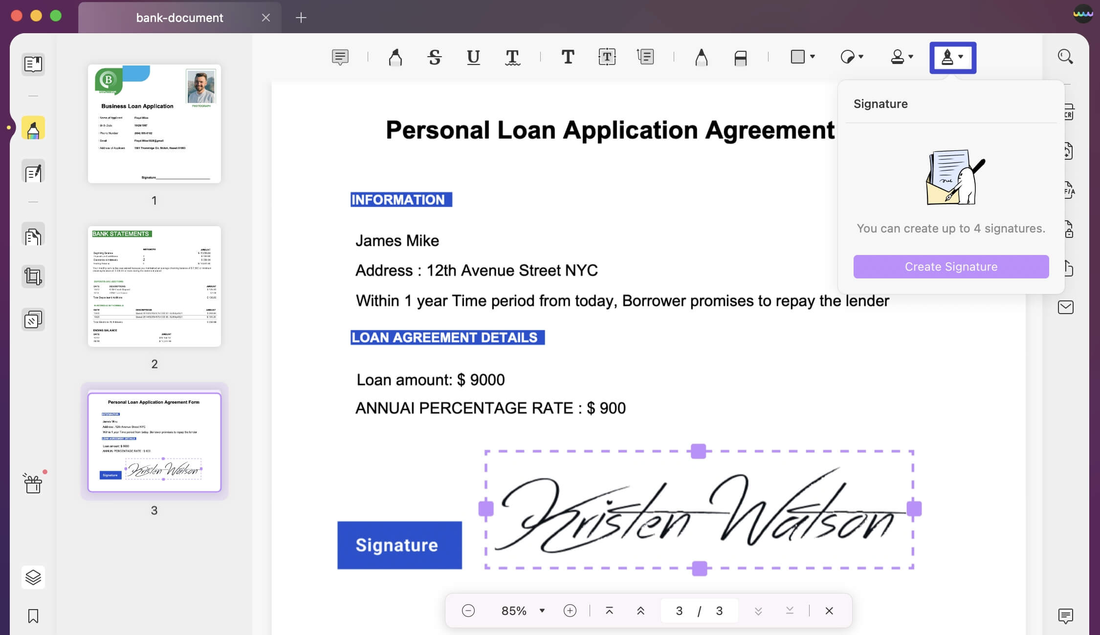 how to add digital signature block in word