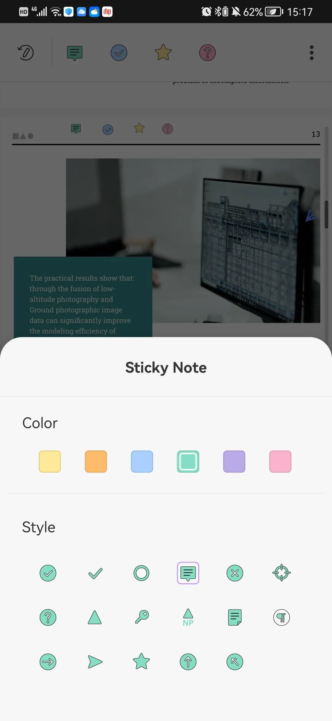 add sticky note