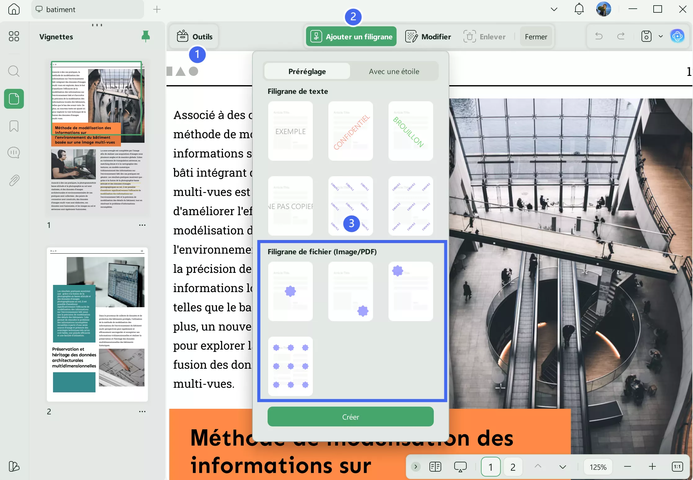 cliquez sur « Ajouter » pour ajouter une image en filigrane au PDF avec UPDF