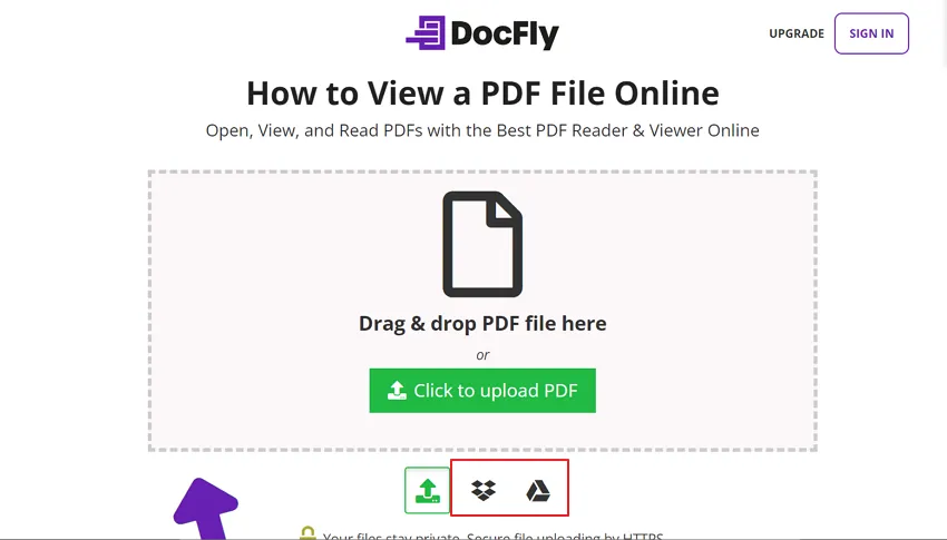 visualizzare pdf online con DocFly
