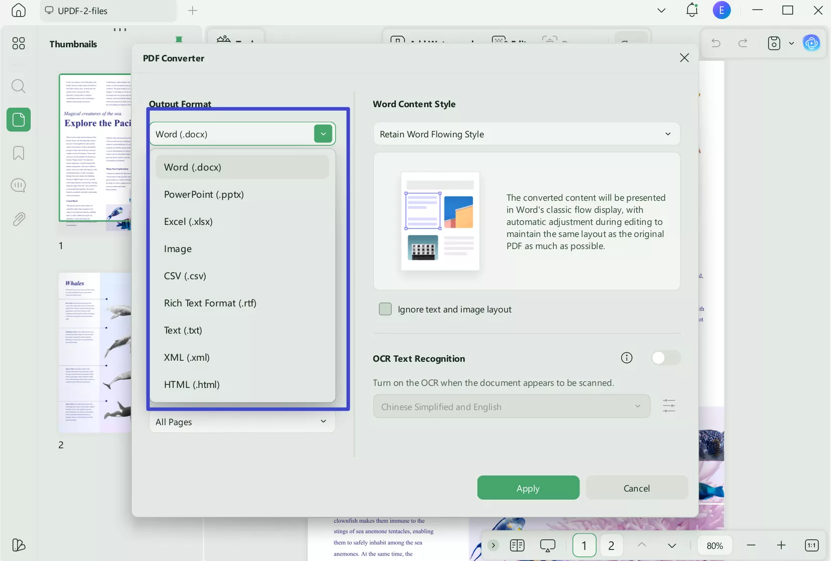 convert pdf to word to copy text from PDF