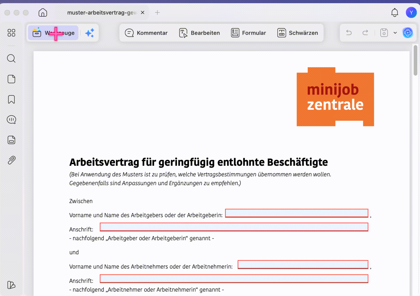 PDF in Word umwandeln mit UPDF
