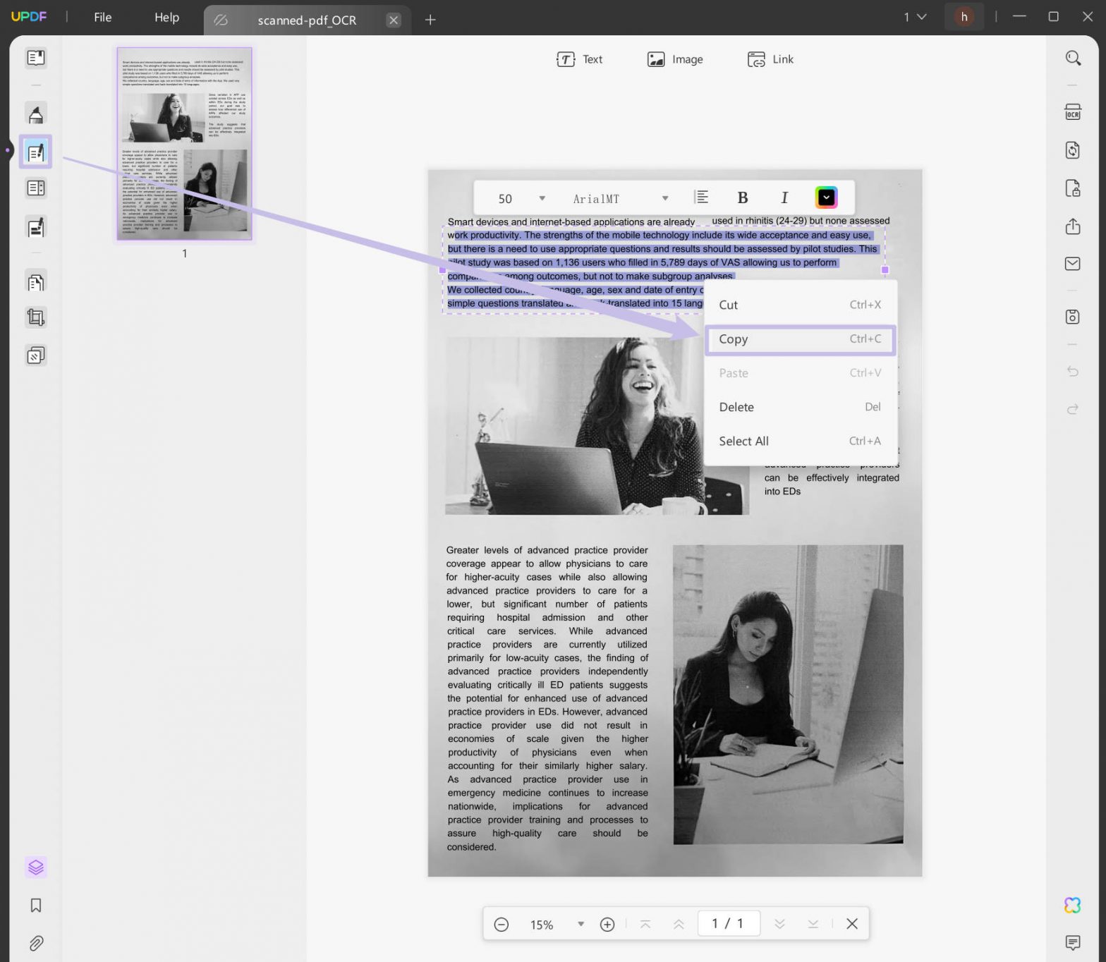 Scan Text Fix Jak naprawić błąd „Nie można skopiować tekstu PDF”? (100% działa) | UPDF