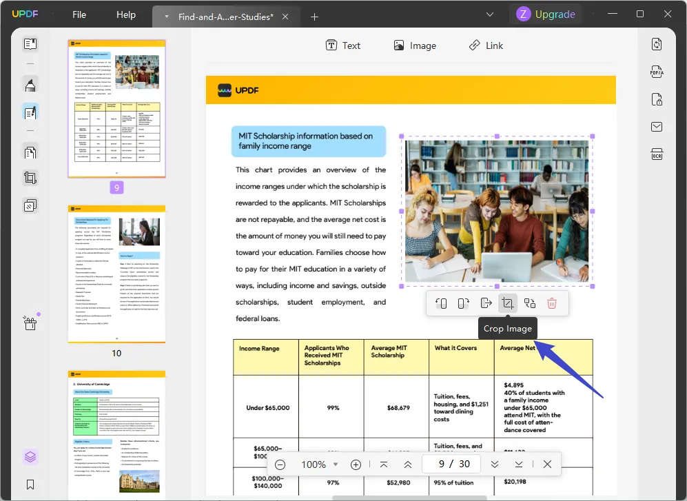 reducir el tamaño de la imagen en pdf