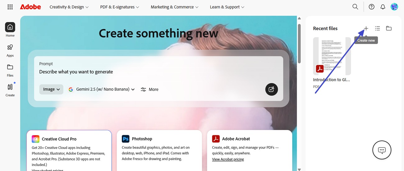 add files to adobe