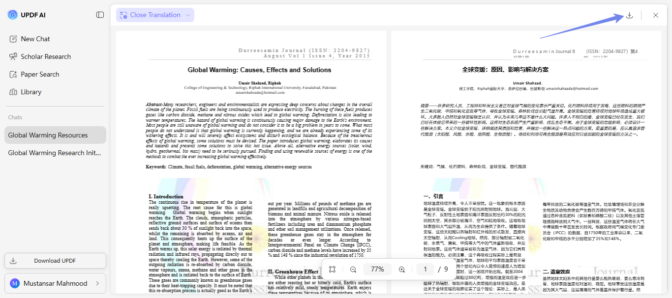 download the translated pdf