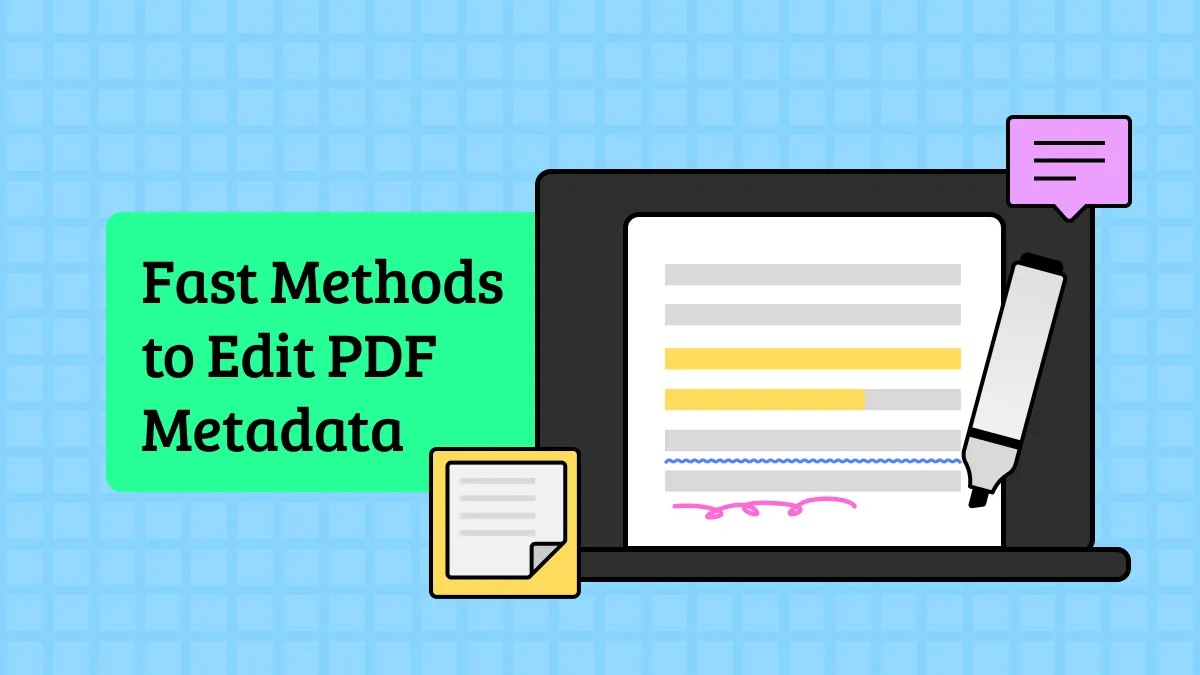 Méthodes rapides pour éditer les métadonnées des PDF