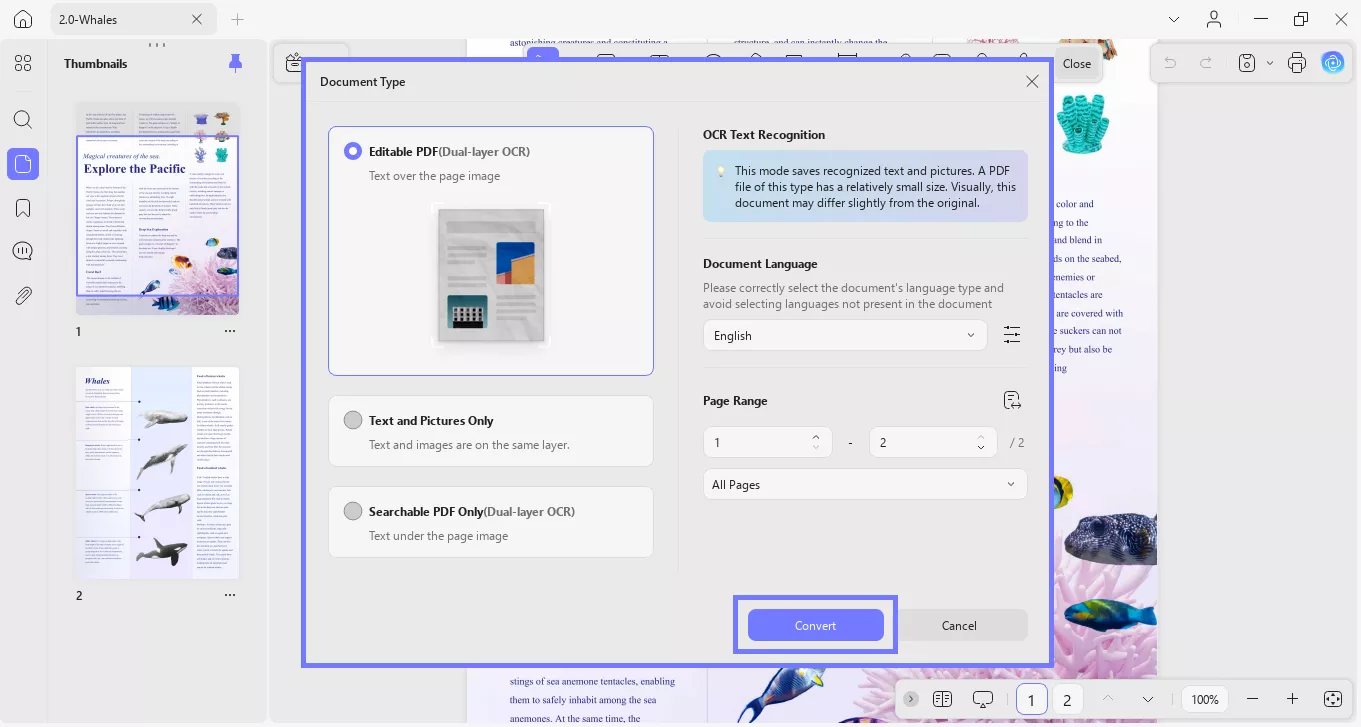 configure the ocr settings