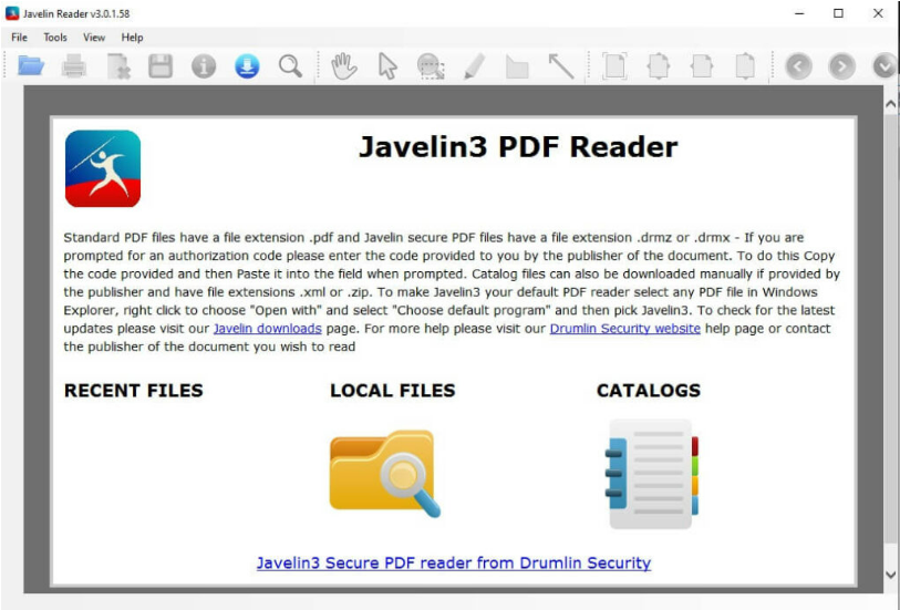 Javelin PDF Reader, lecteur de livres PDF