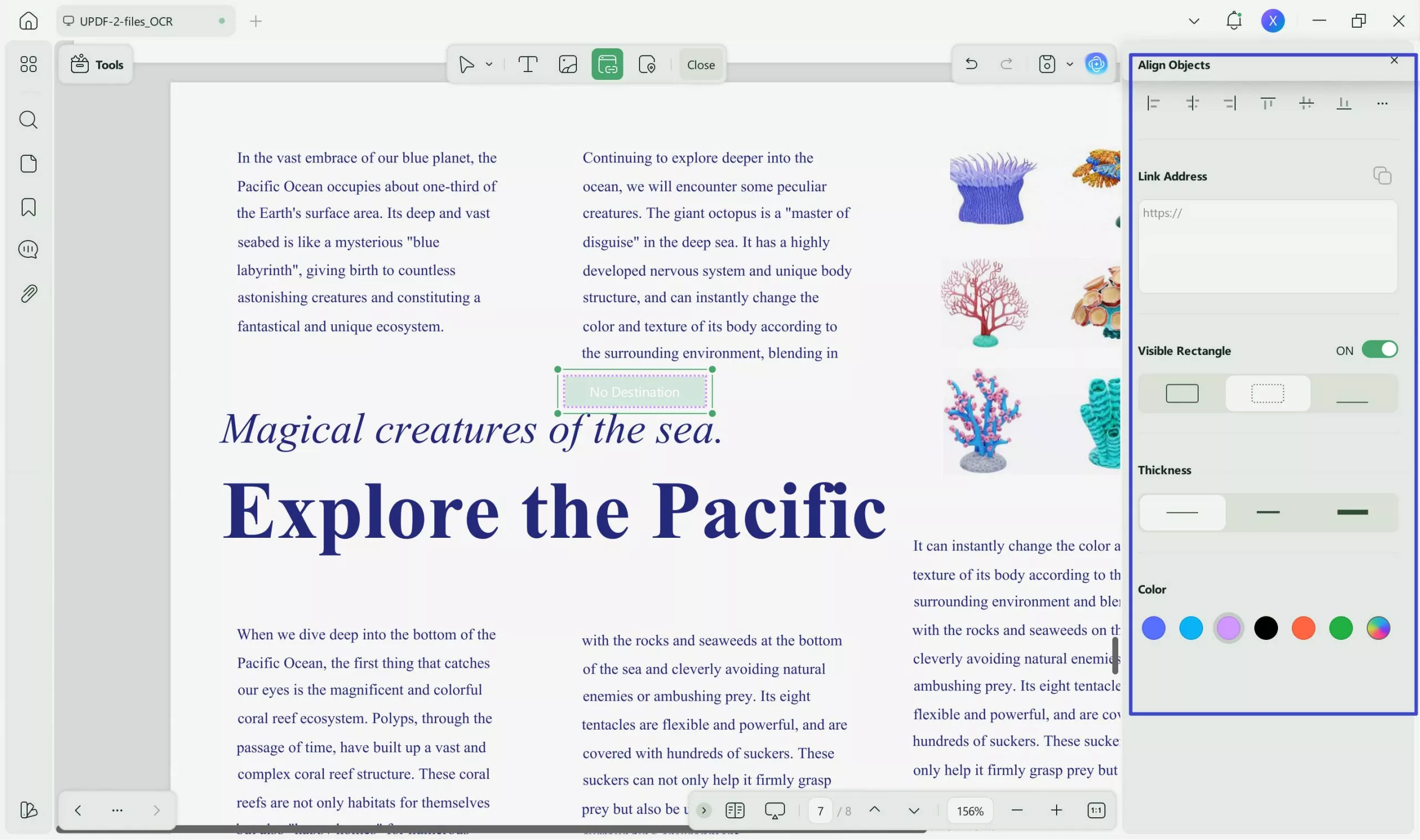 customize link for PDF