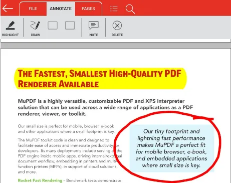 PDF-eBook Reader - mupdf
