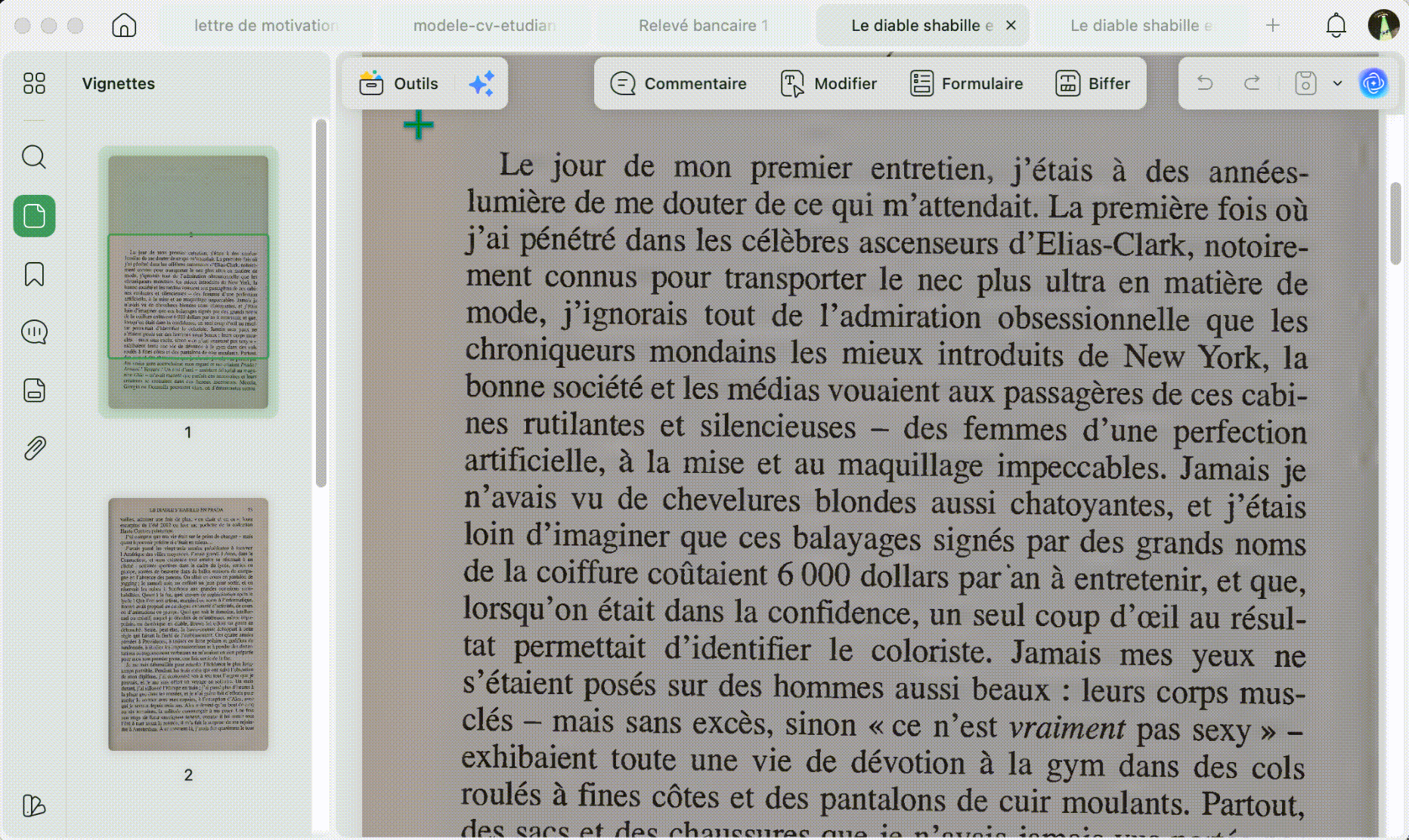 paramètres OCR dans UPDF avant conversion Word