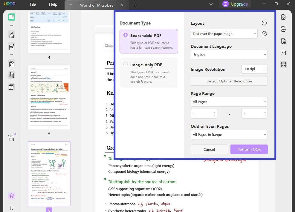 PDF-Bild in Word umwandeln und OCR einstellen