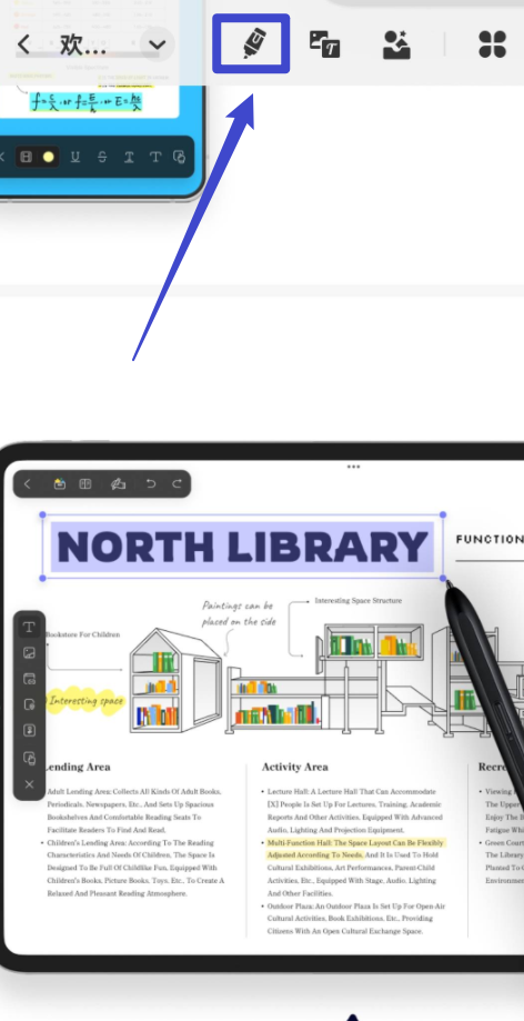 Verwenden Sie das Bleistift-Tool in der UPDF-Android-Version