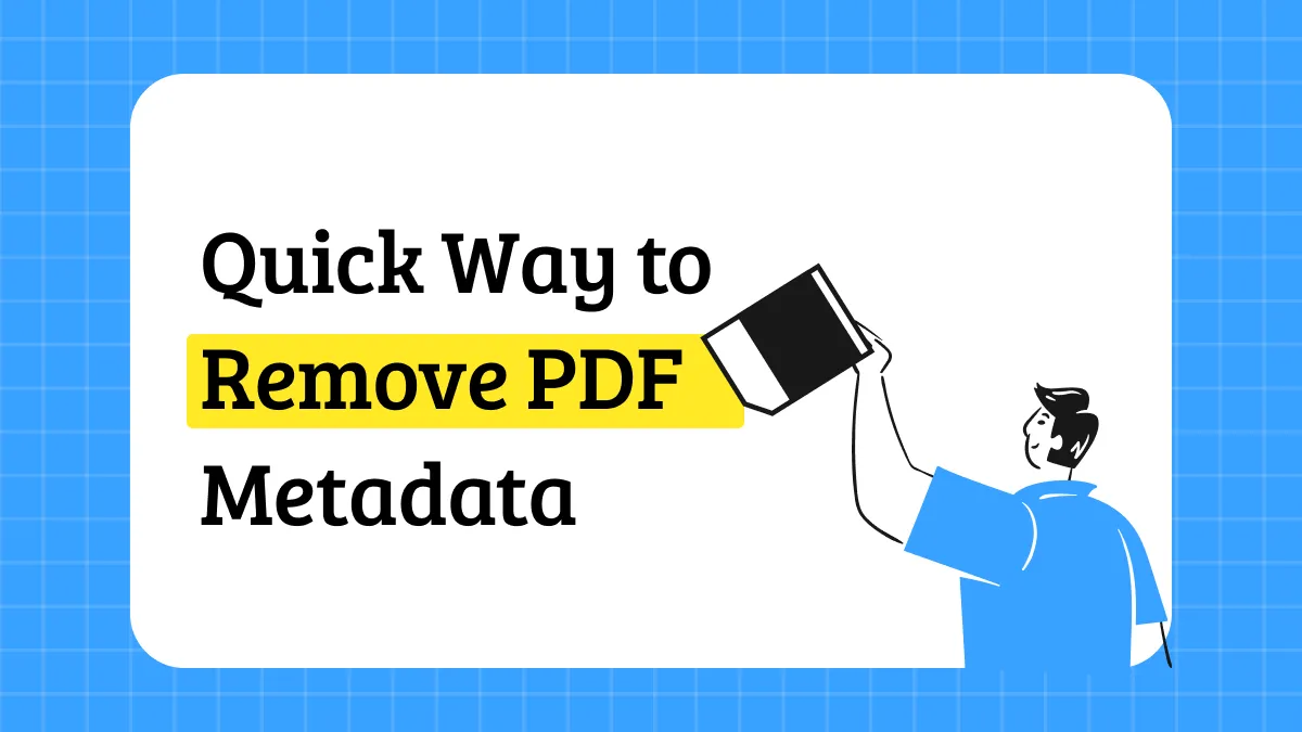 Méthode rapide pour supprimer les métadonnées des PDF