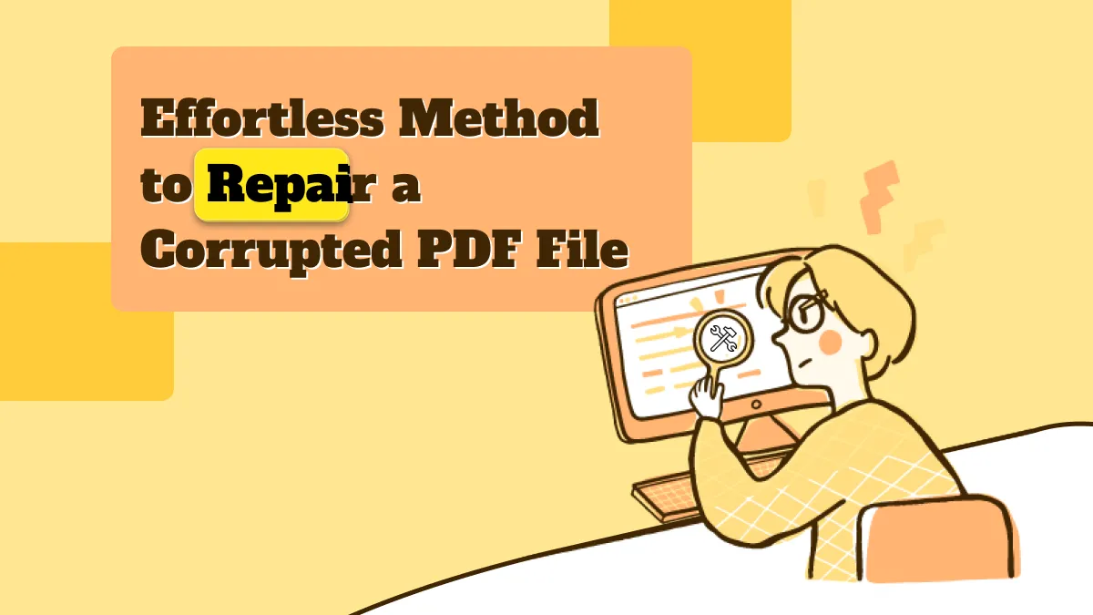 Effortless Method to Repair  a Corrupted PDF File