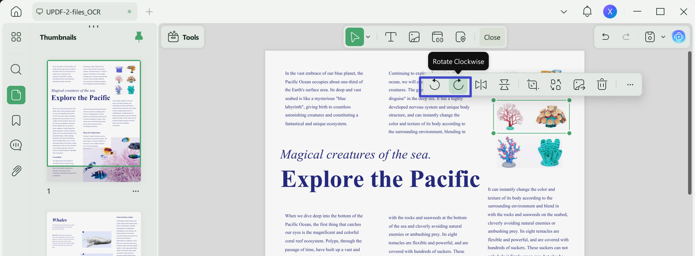 pdf image rotate