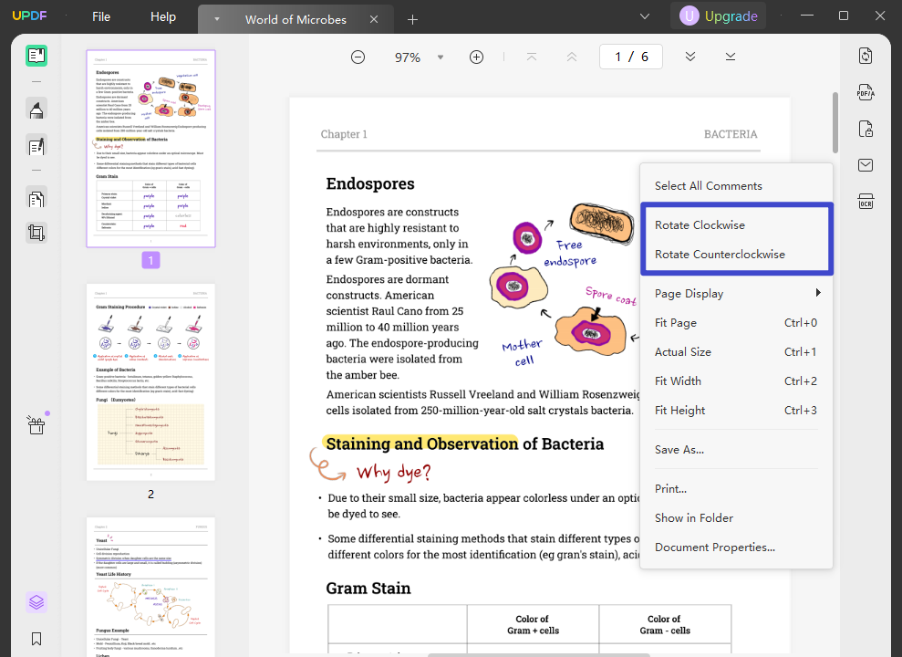 how to change orientation of pdf files