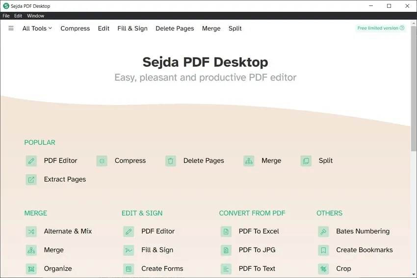 freeware pdf editor for windows 10 - sejda