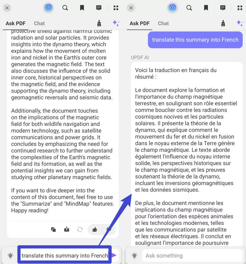 enter prompt for translation