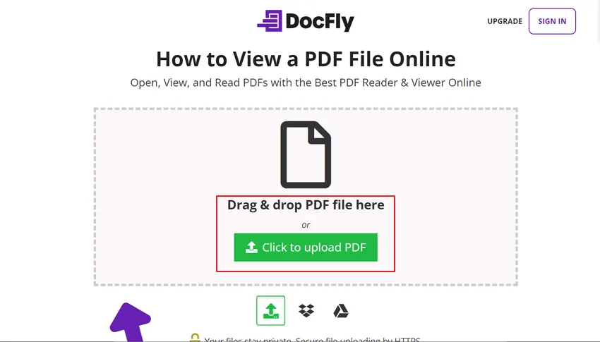upload the pdf file docfly